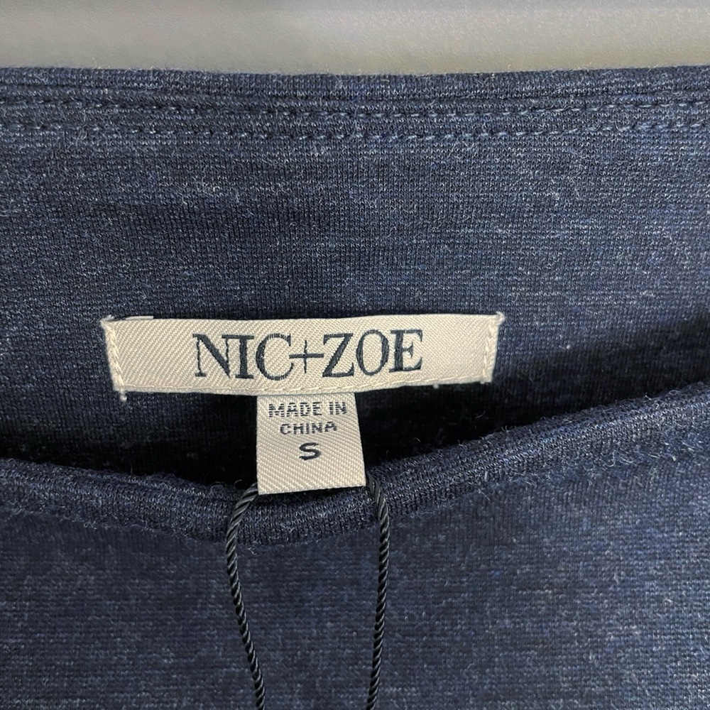 Stitch Fix X Nic+Zoe Zip Detail Legging Navy Blue NWT - Picture 8 of 11